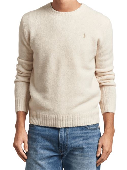 Maglia da uomo in lana, girocollo, color crema POLO RALPH LAUREN | 710918805509
